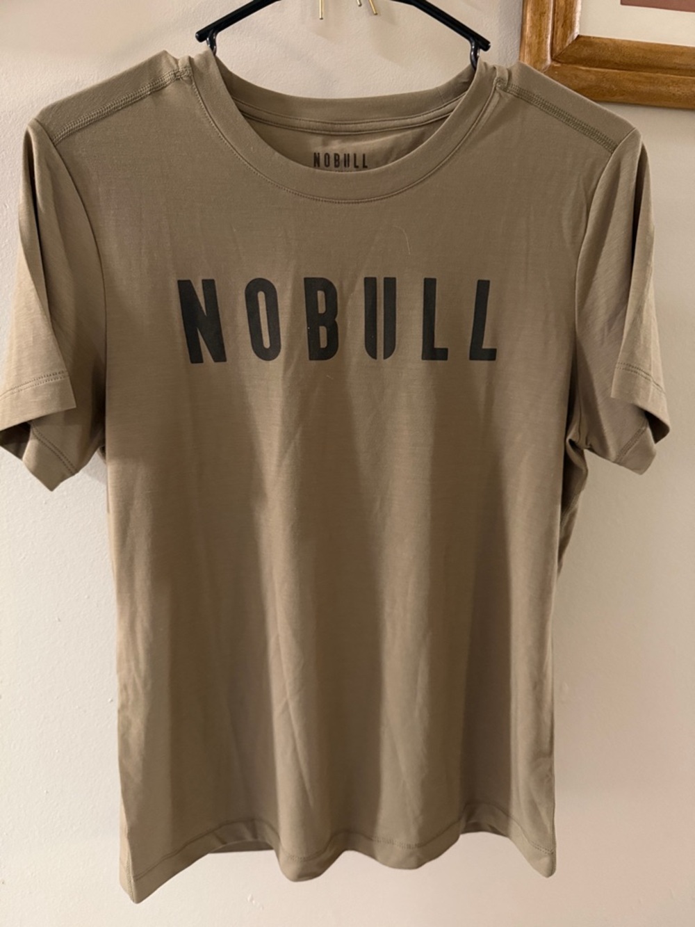 NWOT NOBULL Logo Tee in Olive Green with Black Print